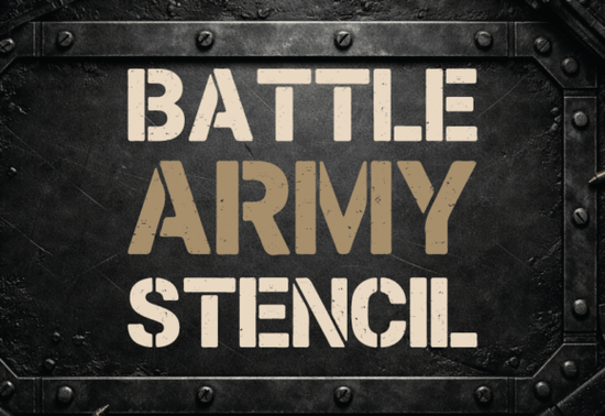 Battle Army Stencil Font